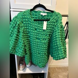 Anthropologie xl green shirt nwt